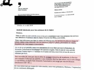 Les affaires canines fribourgeoises contre une bénévole